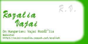 rozalia vajai business card